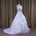 A Line Organza Lace Applique New Style Hotsale Wedding Dress